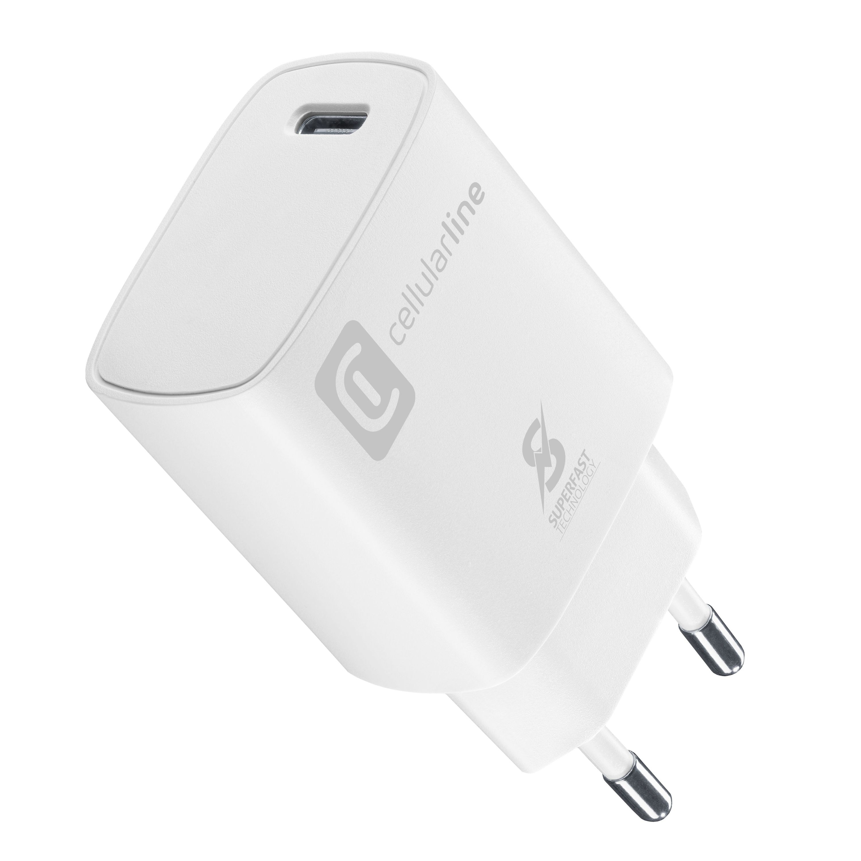 Cellularline SUPER FAST CHARGER KIT PD 25W Caricabatterie da rete USB-C 25W in micropack