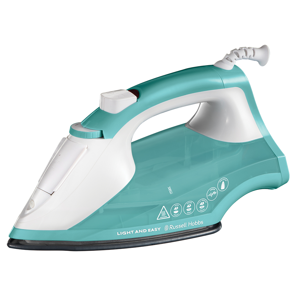 Russell Hobbs 26470-56 ferro da stiro Ferro a vapore Piastra antiaderente 2400 W Verde, Bianco