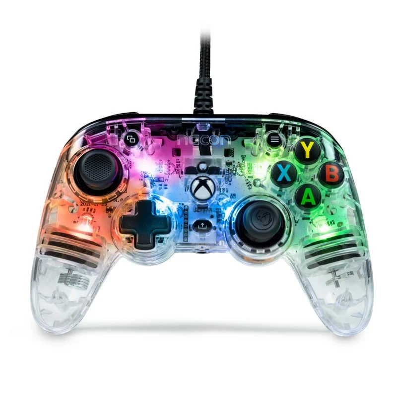 NACON Pro Compact Colorlight Nero, Trasparente USB Gamepad Analogico/Digitale PC, Xbox One, Xbox Series S, Xbox Series X