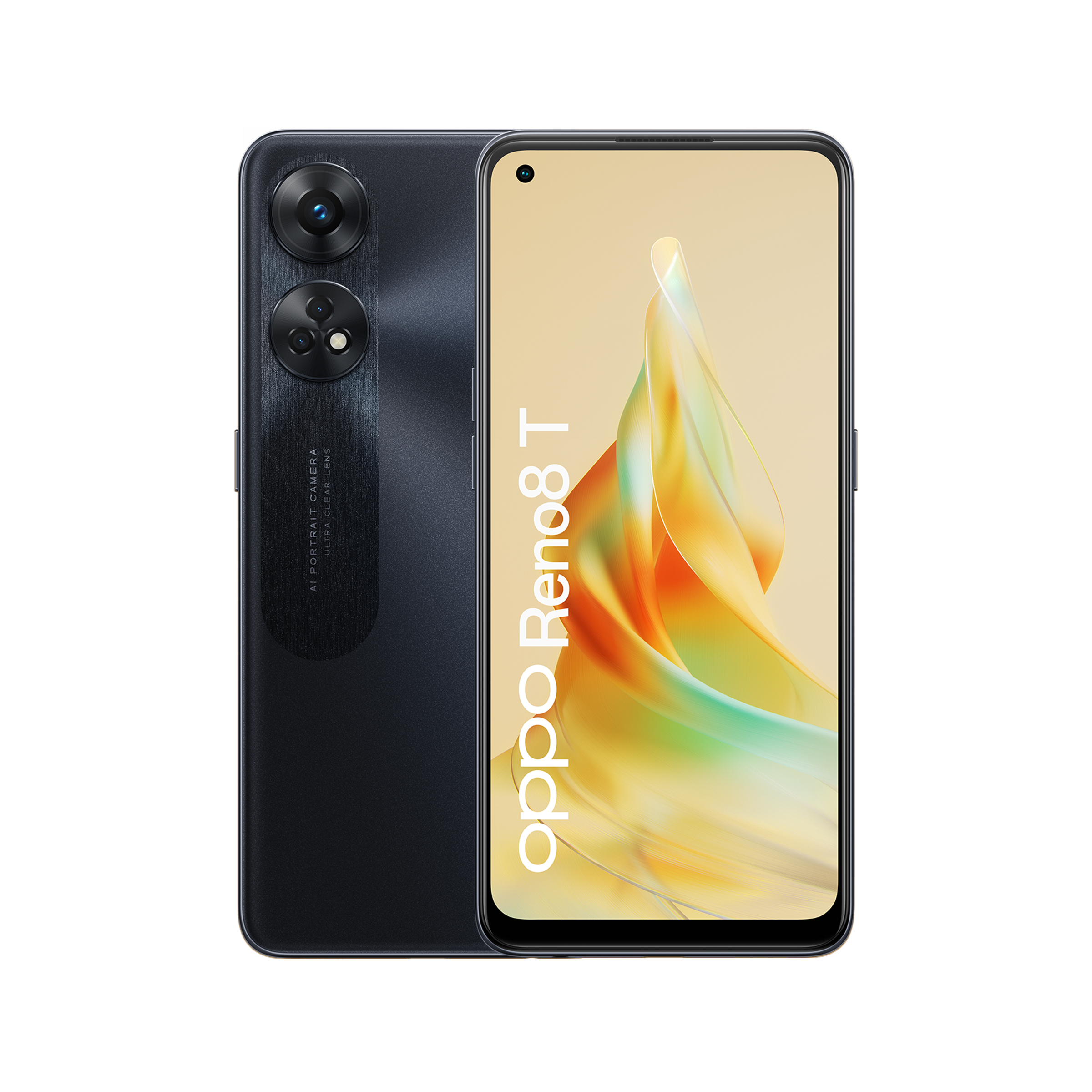 OPPO Reno RENO8 T Smartphone 4G, Fotocamera da 100MP+2+2MP, Selfie 32MP, Display 6.43” 60HZ AMOLED, 5000mAh, RAM 8GB(Esp 12GB/14GB/16GB) + ROM 128GB Esp 1TB, [Versione Italia], Colore Black