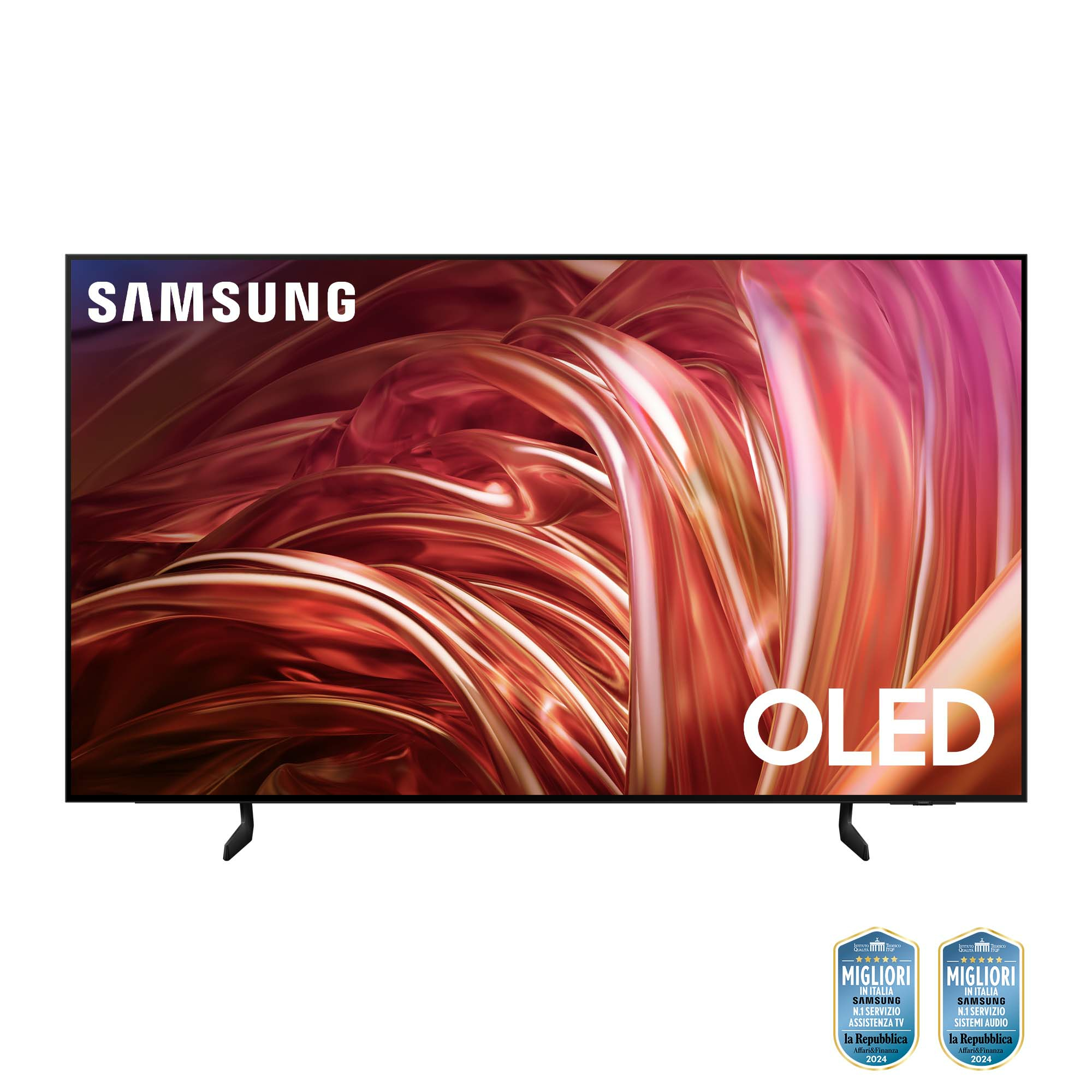 Samsung TV OLED 4K 77” QE77S85DAEXZT Smart TV Wi-Fi Graphite Black 2024, Processore NQ4 AI GEN2, Self-illuminating pixels, Contour Design, Dolby Atmos