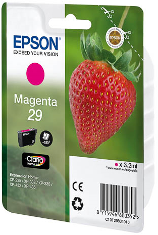 Epson Strawberry 29 M cartuccia d'inchiostro 1 pz Originale Resa standard Magenta