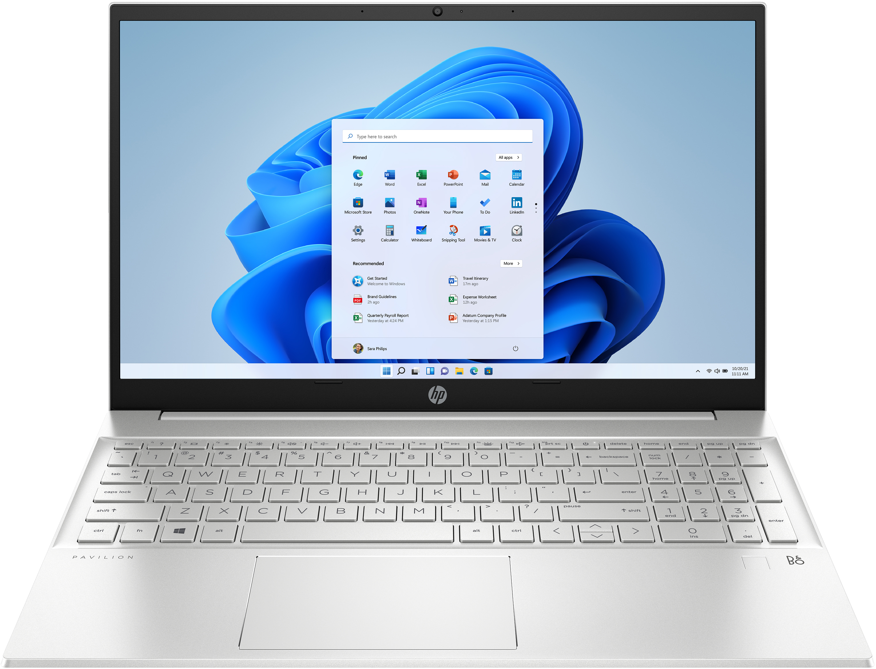 HP Pavilion 15-eg2005nl Intel® Core™ i7 i7-1255U Computer portatile 39,6 cm (15.6") Full HD 16 GB DDR4-SDRAM 1 TB SSD Wi-Fi 5 (802.11ac) Windows 11 Home Argento