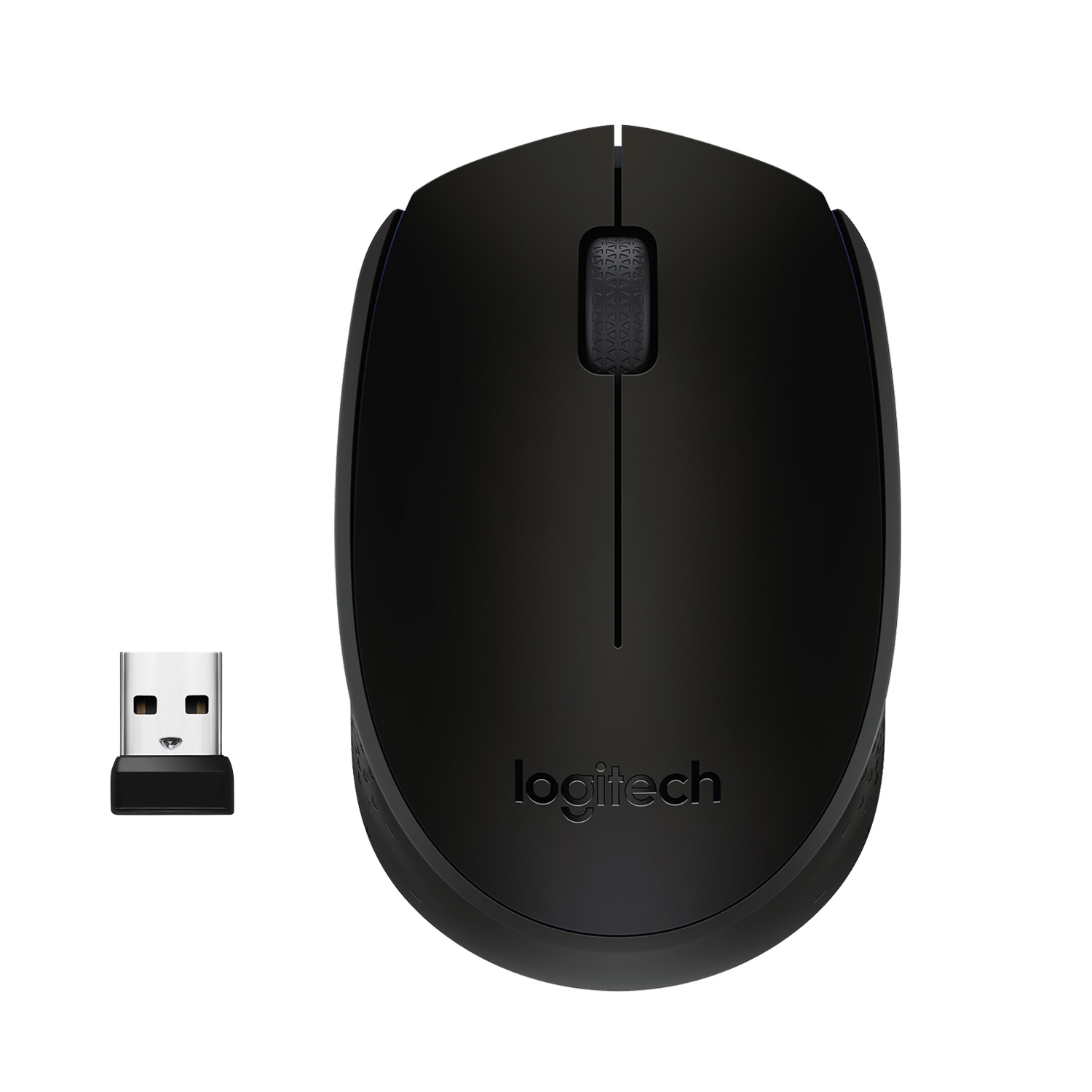 Logitech M171 Mouse Wireless, 2.4 GHz con Mini Ricevitore USB, Rilevamento Ottico, Durata ‎Batteria Fino a 12 Mesi, Mouse Ambidestro per PC/Mac/Laptop, Nero