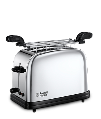 Russell Hobbs 23310-57 tostapane 2 fetta/e Nero, Argento