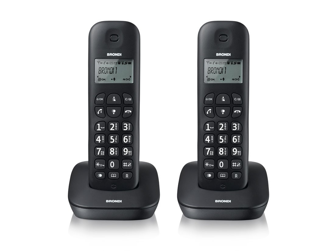 Brondi Gala Twin Telefono DECT Identificatore di chiamata Nero