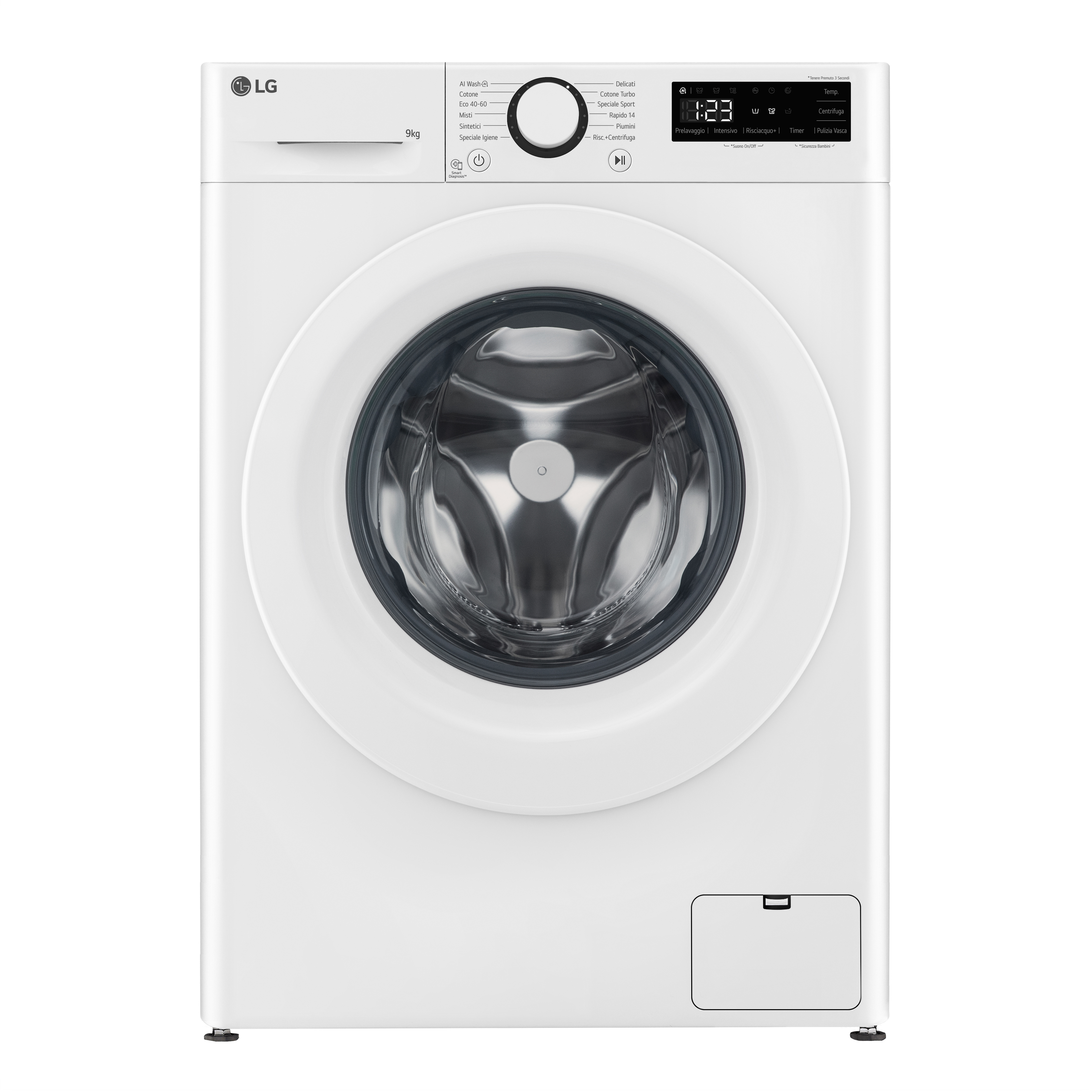 LG F2R3S09AIDD Lavatrice 9kg AI DD, Classe A-10%, 1200 giri, Motore Direct Drive