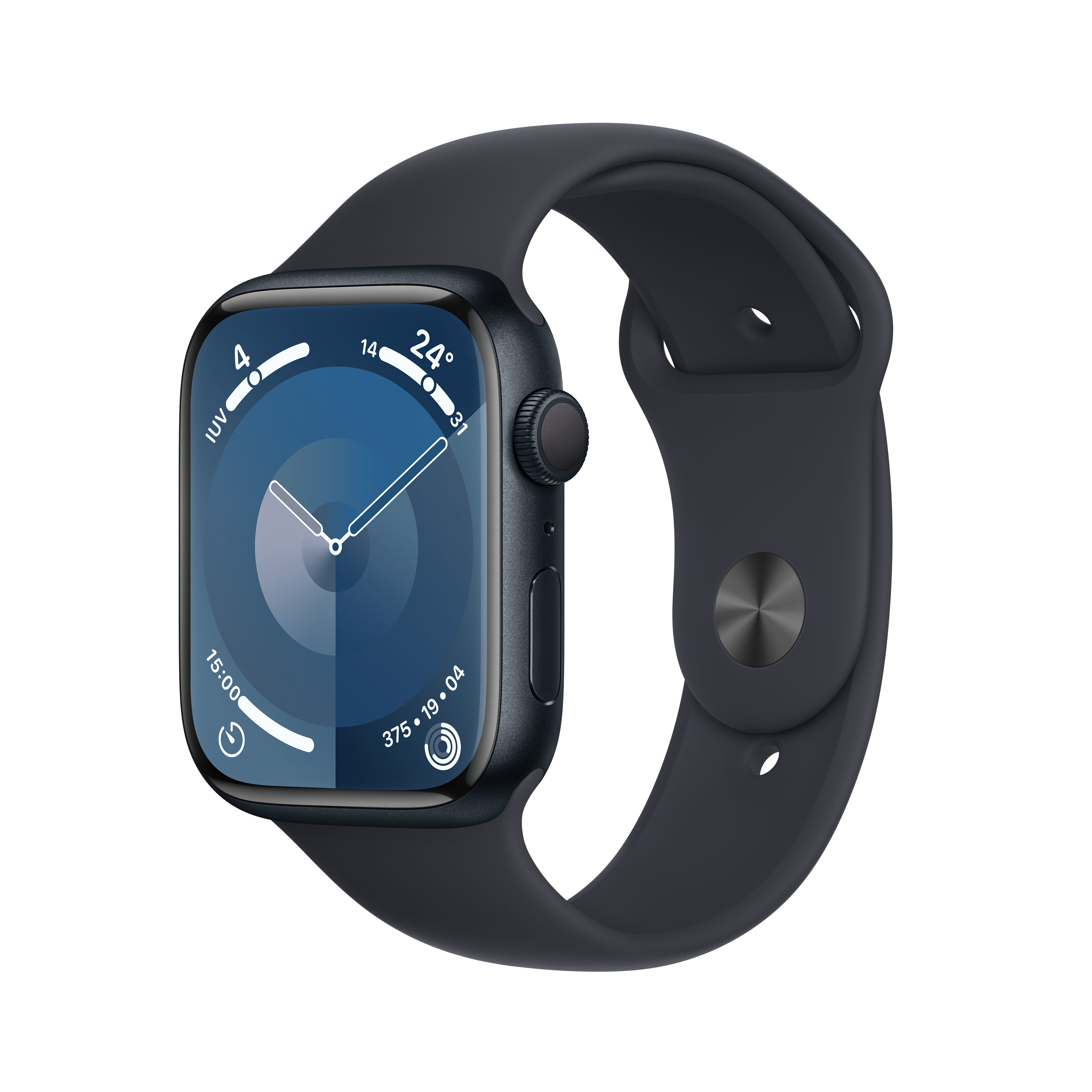 Apple Watch Series 9 GPS Cassa 45mm in Alluminio Mezzanotte con Cinturino Sport Mezzanotte - M/L