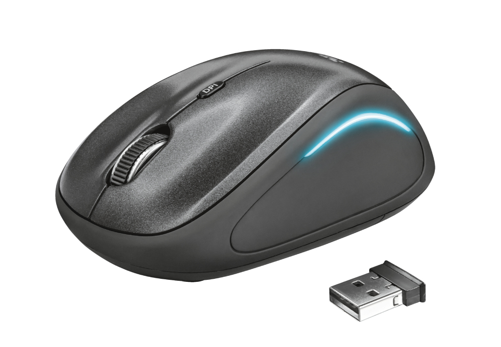 Trust Yvi FX mouse Ufficio Ambidestro RF Wireless Ottico 1600 DPI