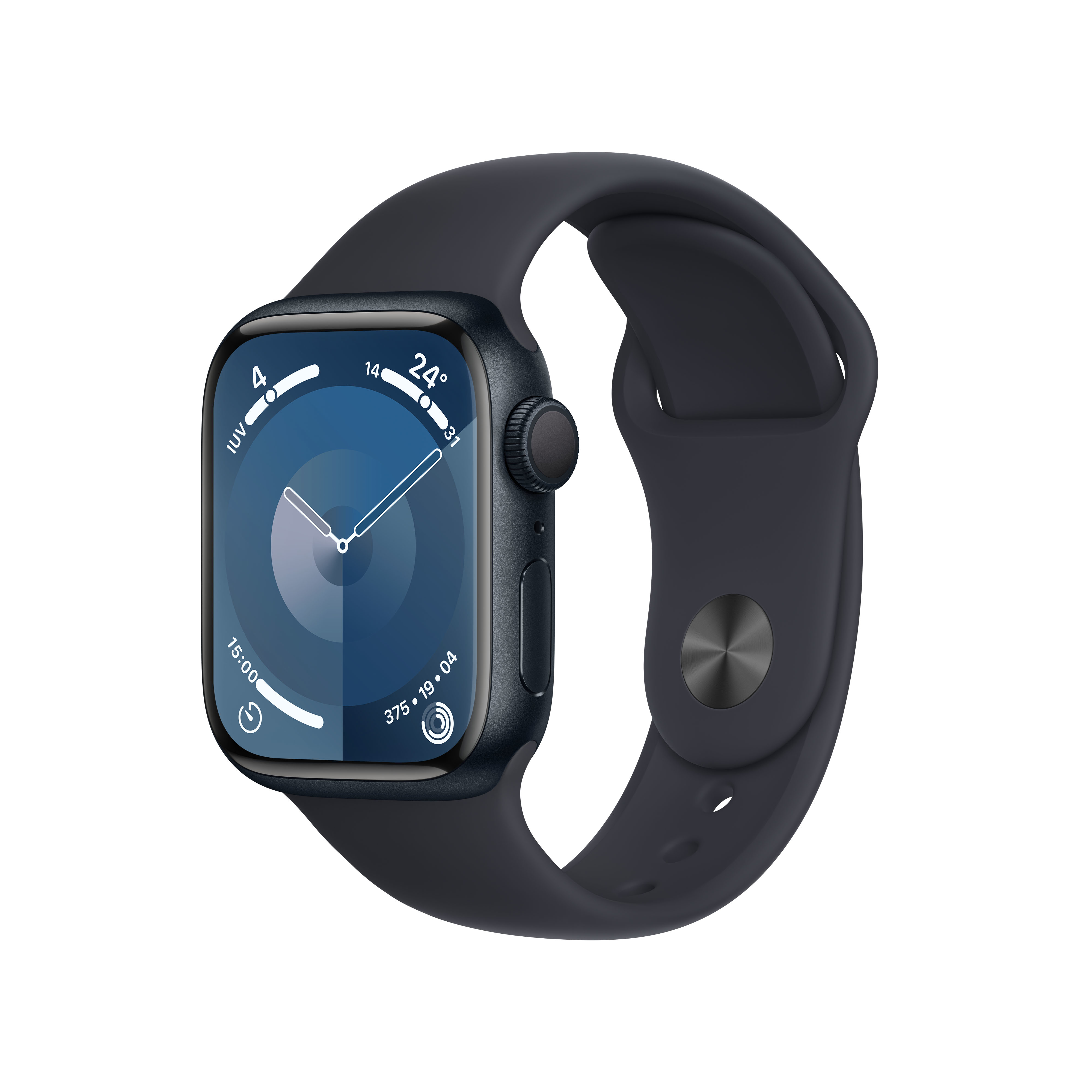 Apple Watch Series 9 GPS Cassa 41mm in Alluminio Mezzanotte con Cinturino Sport Mezzanotte - M/L