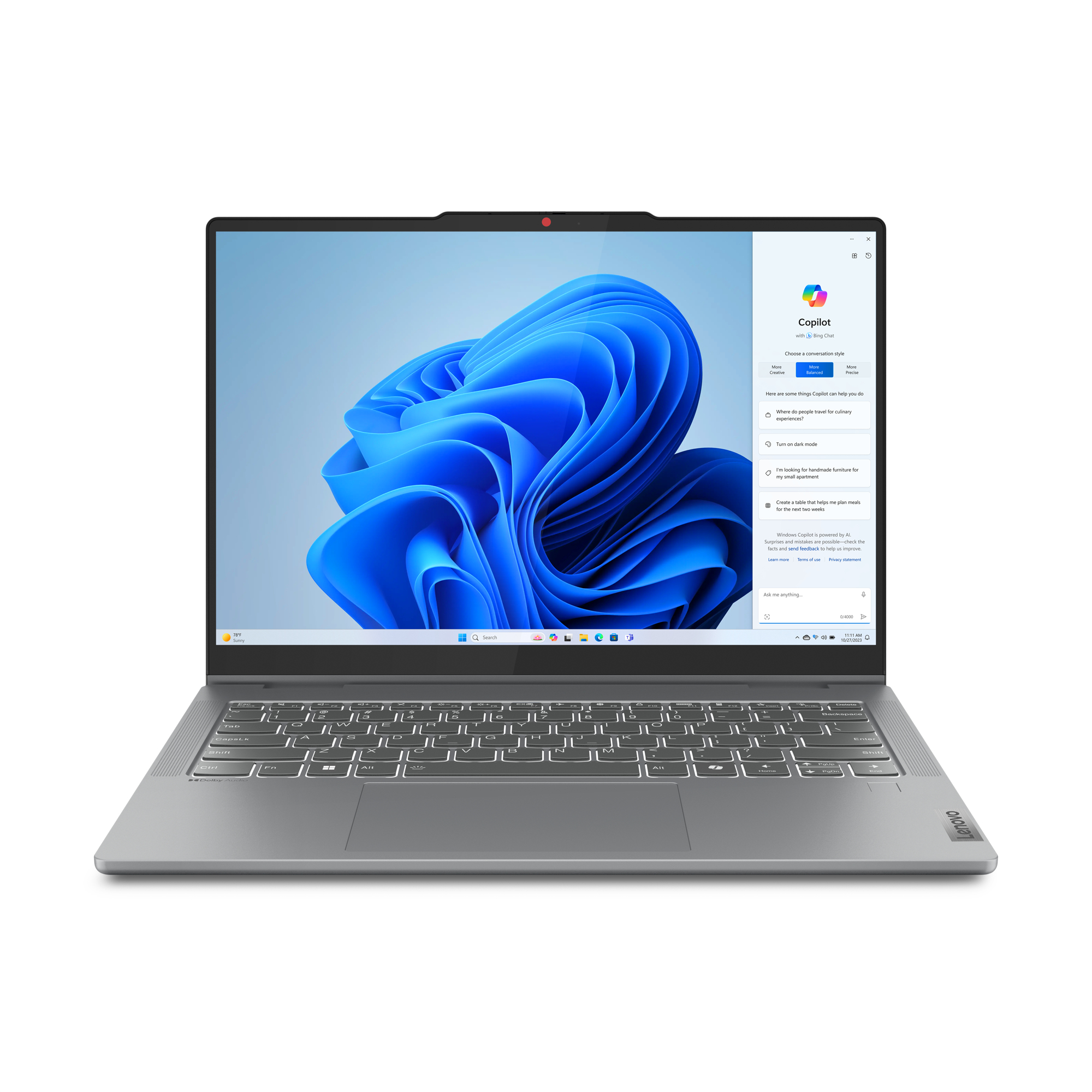 Lenovo IdeaPad 5 2-in-1 Intel® Core™ i5 i5-13420H Ibrido (2 in 1) 35,6 cm (14") Touch screen WUXGA 16 GB LPDDR5x-SDRAM 512 GB SSD Wi-Fi 6 (802.11ax) Windows 11 Home Grigio