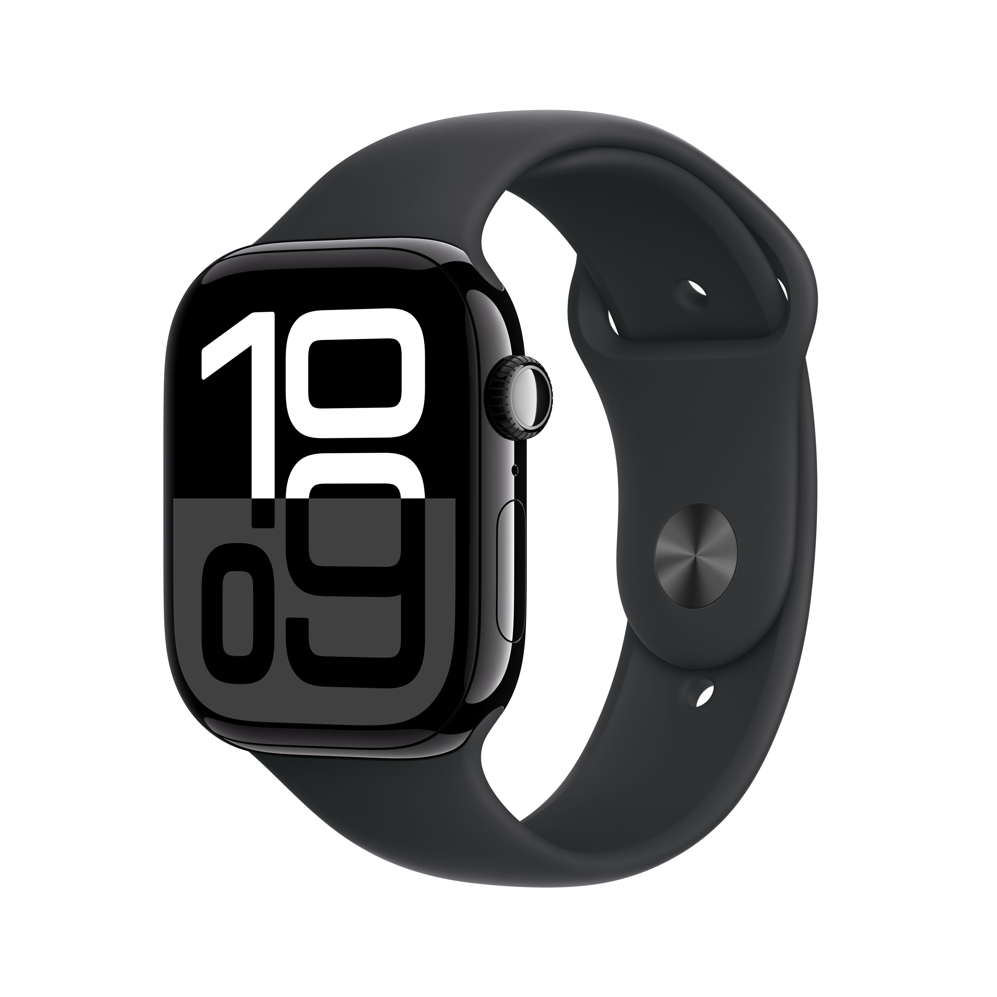 Apple Watch Series 10 Serie 10 GPS 46mm Cassa in Alluminio color Jet Black con Nero Sport Band - M/L