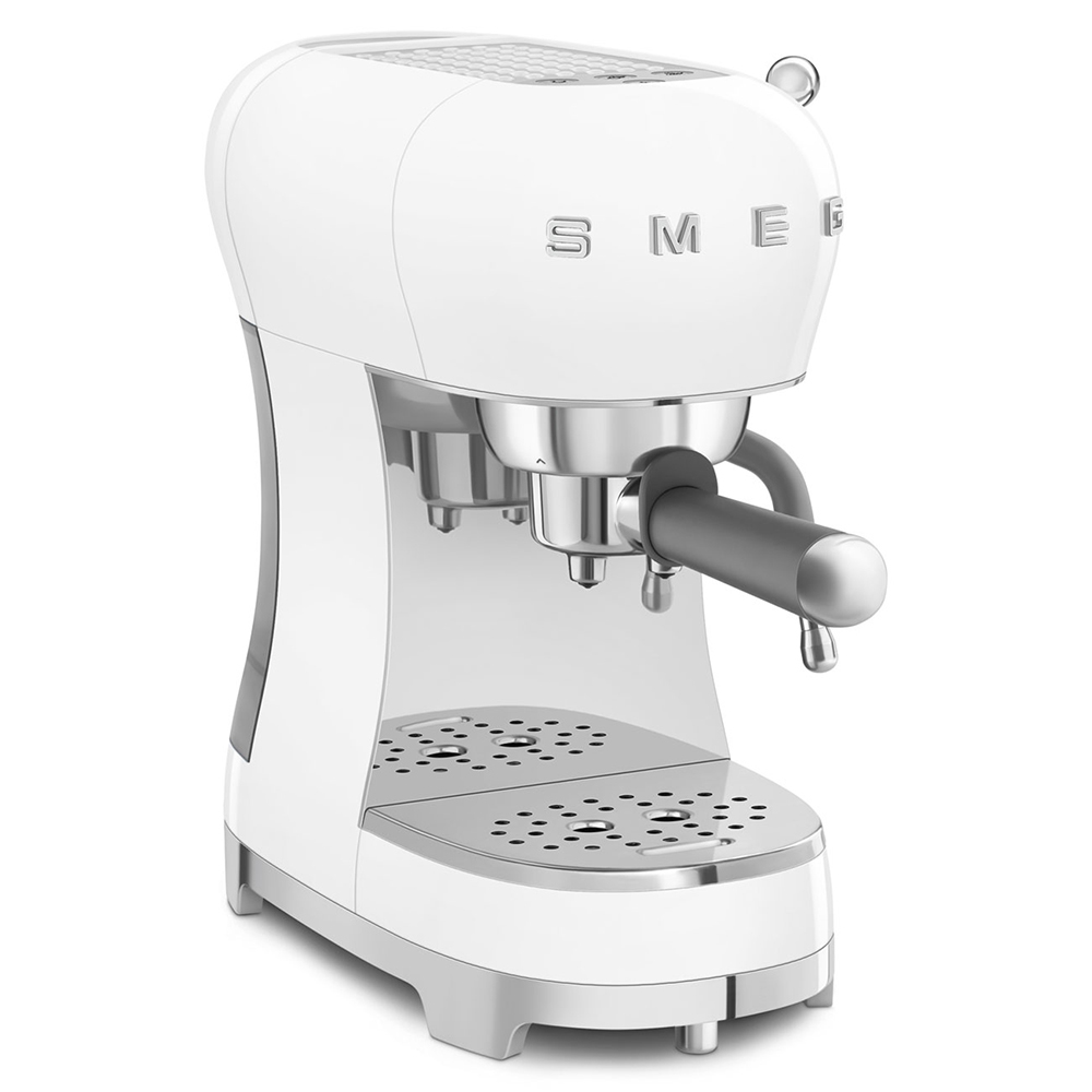 Smeg Macchina da Caffè Espresso Manuale 50's Style – Bianco LUCIDO – ECF02WHEU