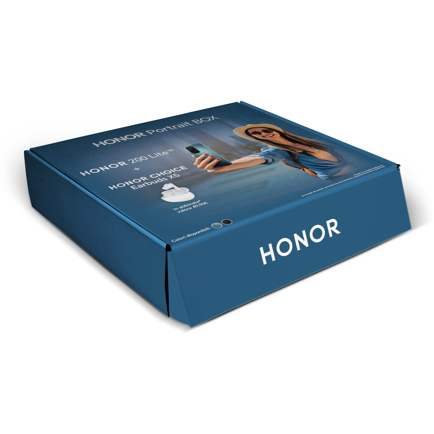 Honor 200 Lite 5G + Earbuds X5 17 cm (6.7") Doppia SIM Android 14 USB tipo-C 8 GB 256 GB 4500 mAh Blu