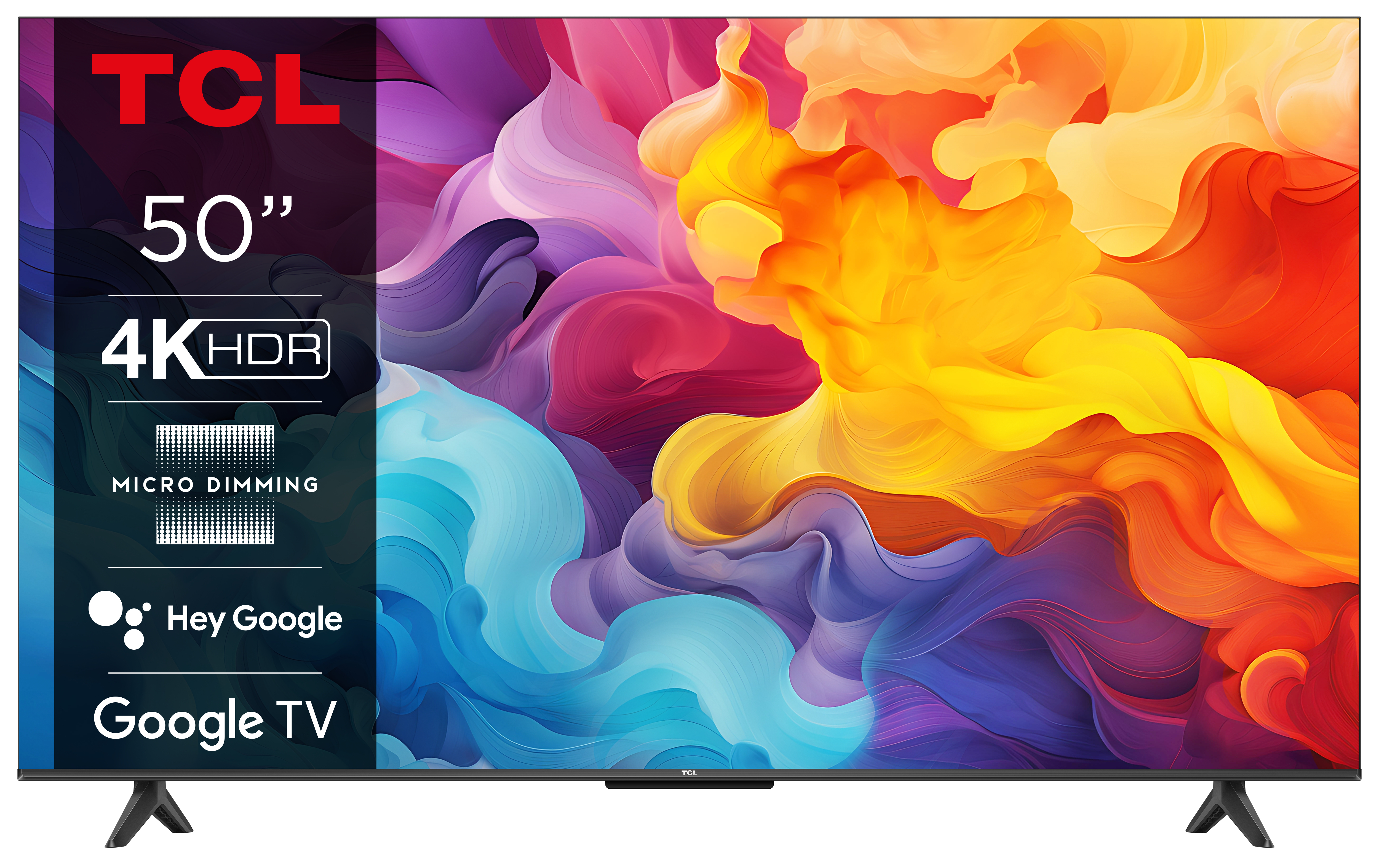 TCL P655 Serie P65 Smart TV Ultra HD 4K 50" 50P655, Dolby Audio, Controlli vocali, Google TV