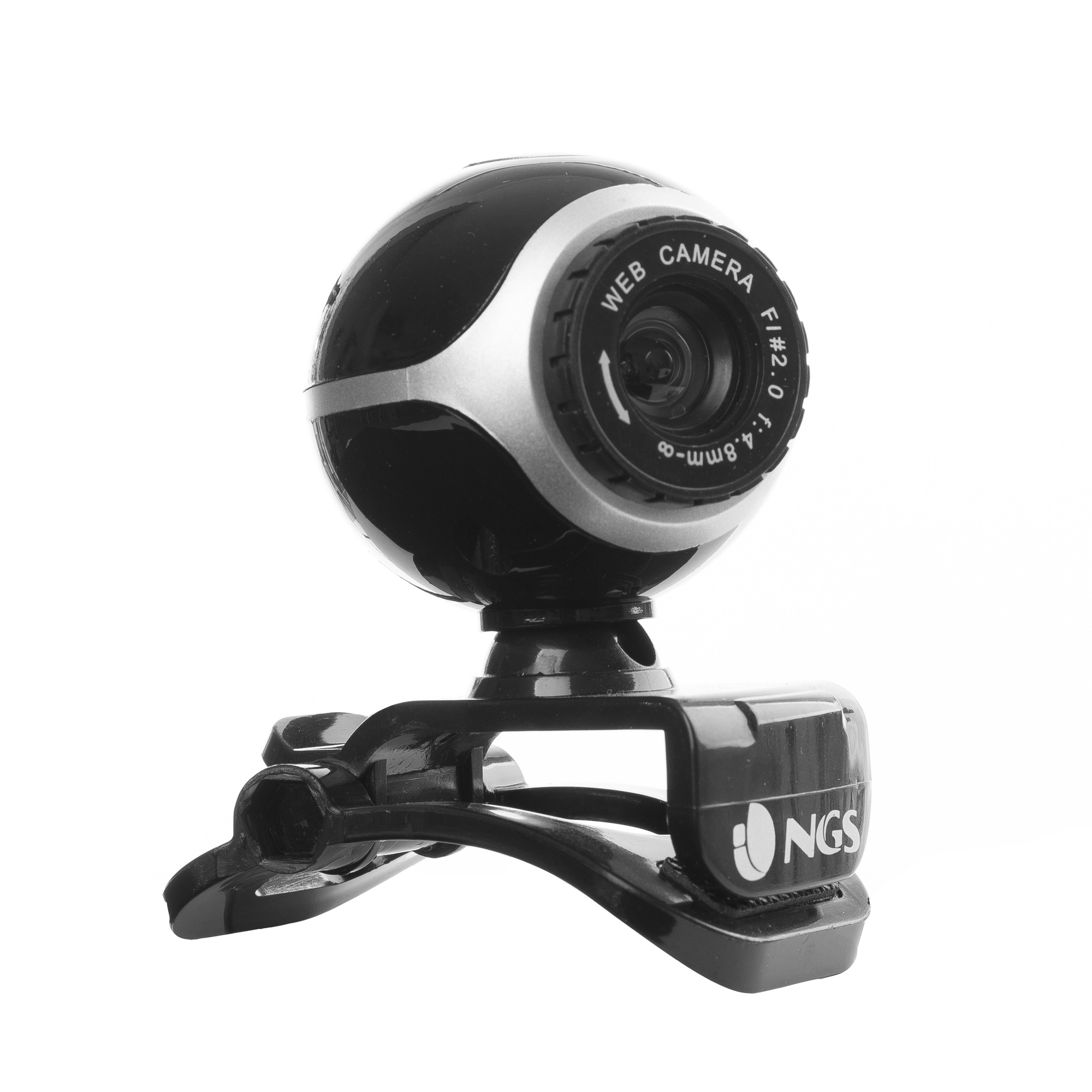 NGS Xpresscam300 webcam 8 MP 1920 x 1080 Pixel USB 2.0 Nero, Argento