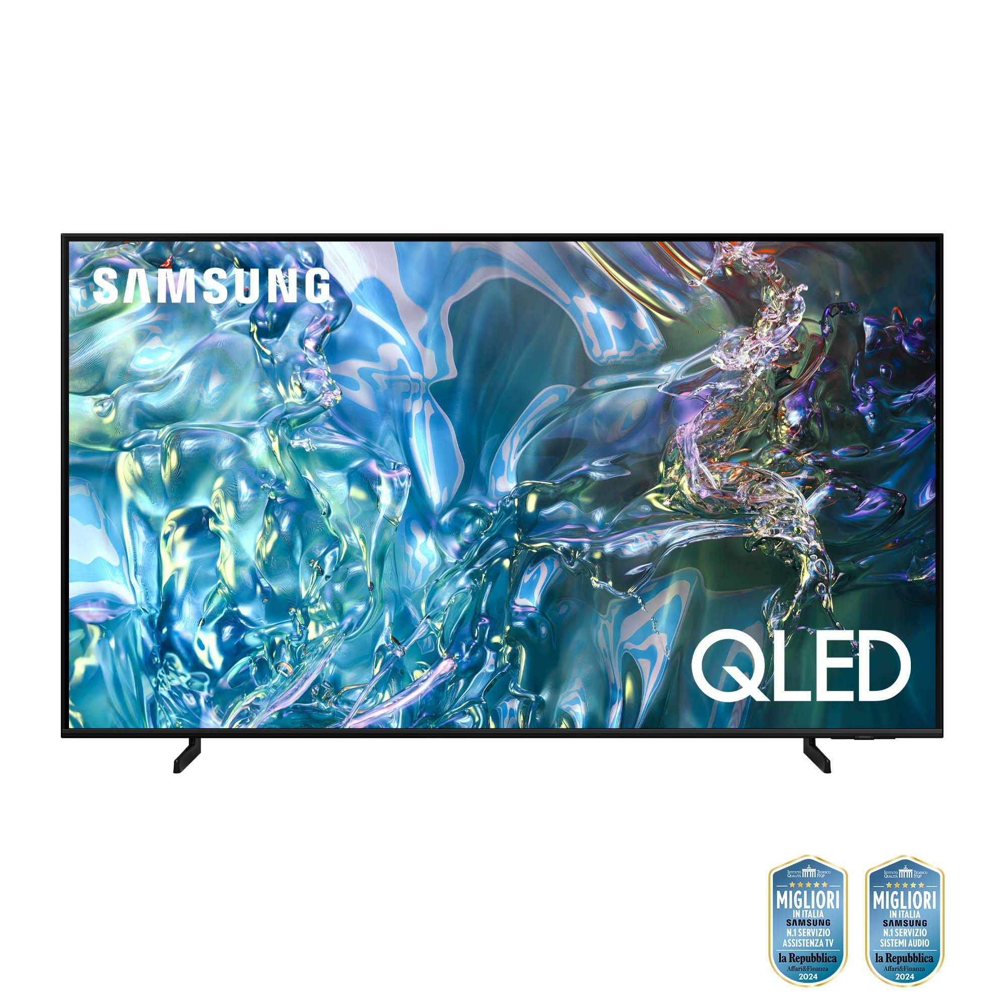 Samsung Q60D TV QLED 4K 55” QE55Q60DAUXZT Smart TV Wi-Fi Titan Gray 2024, Quantum Processor Lite 4K, 4K Upscaling, AirSlim Design, OTS Lite