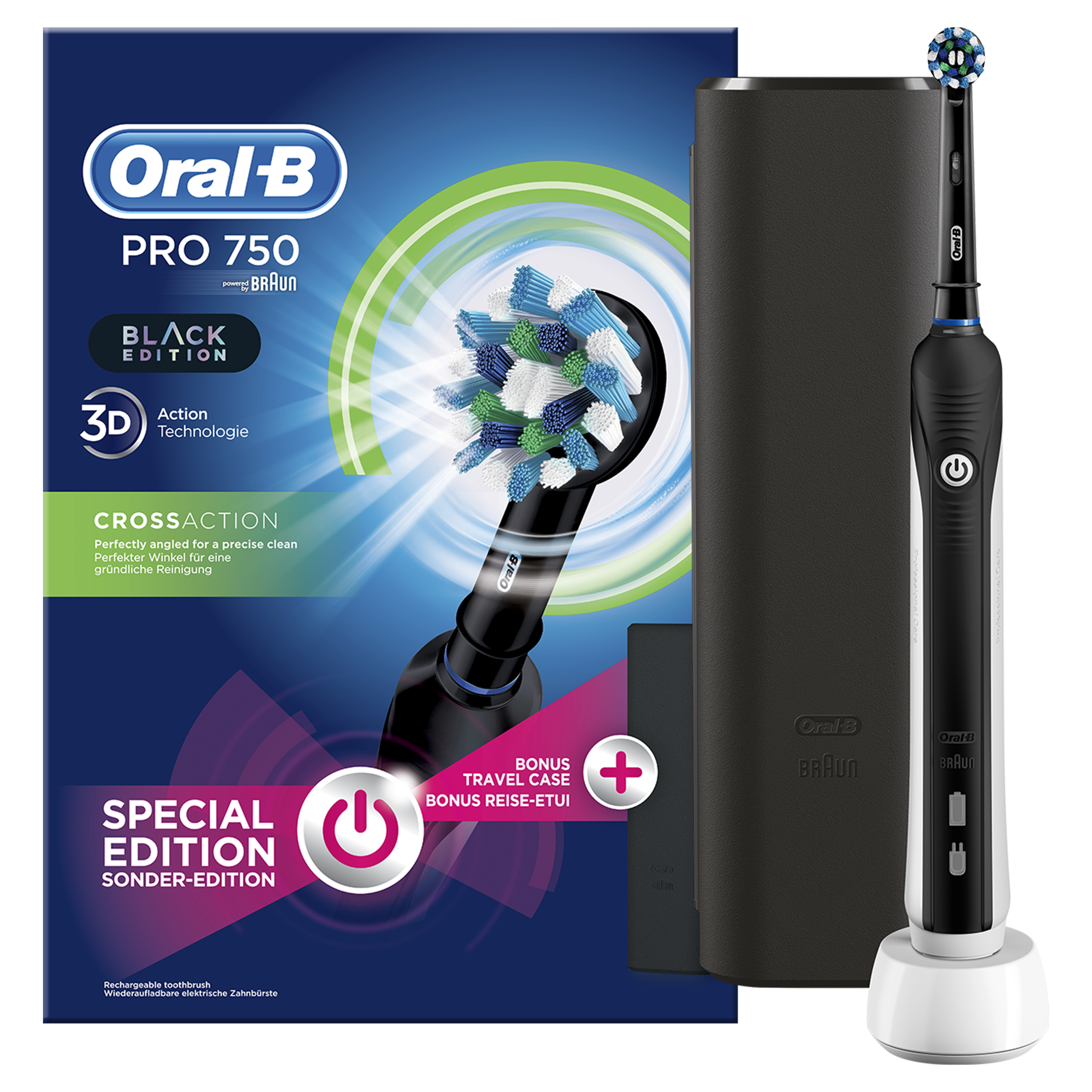 Oral-B PRO Spazzolino Elettrico 750 Nero