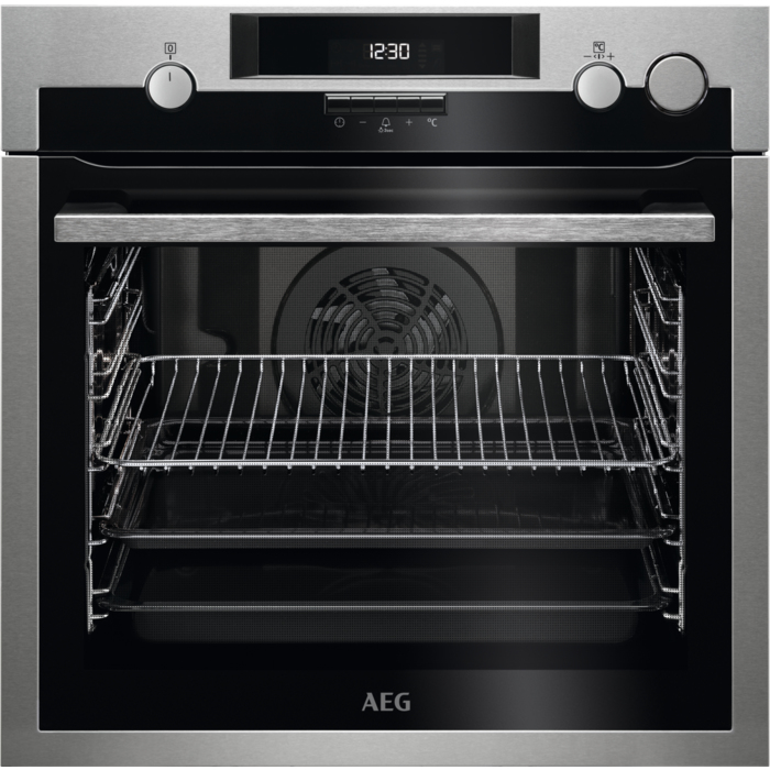 AEG BSE571222M Media Acciaio inox Pulsanti, Manopola