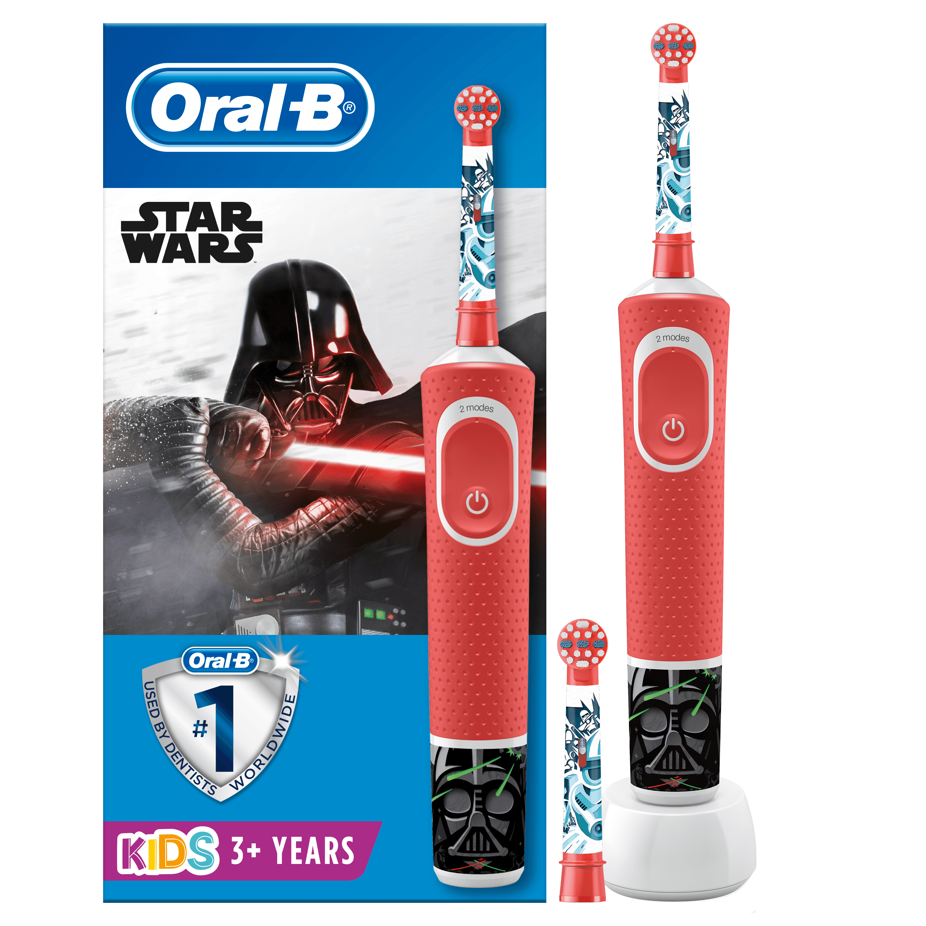 Oral-B Kids Spazzolino Elettrico Ricaricabile 1 Manico con Personaggi di Star Wars, per età da 3 anni