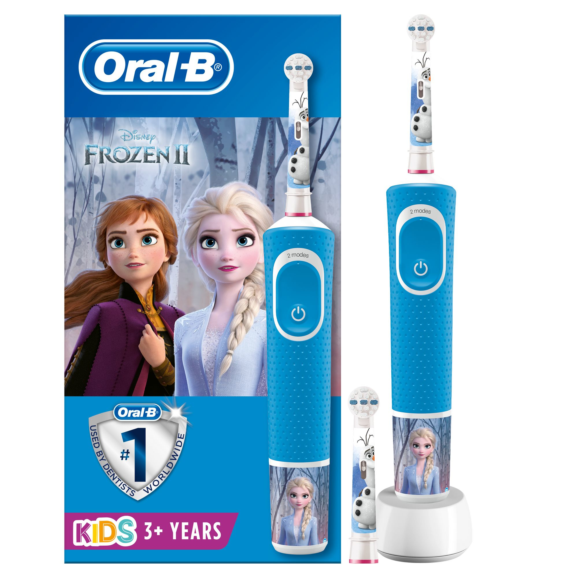 Oral-B Kids By Braun Spazzolino Elettrico Ricaricabile, 1 Manico Con Personaggi Disney Frozen 2, Dai 3 Anni In Su