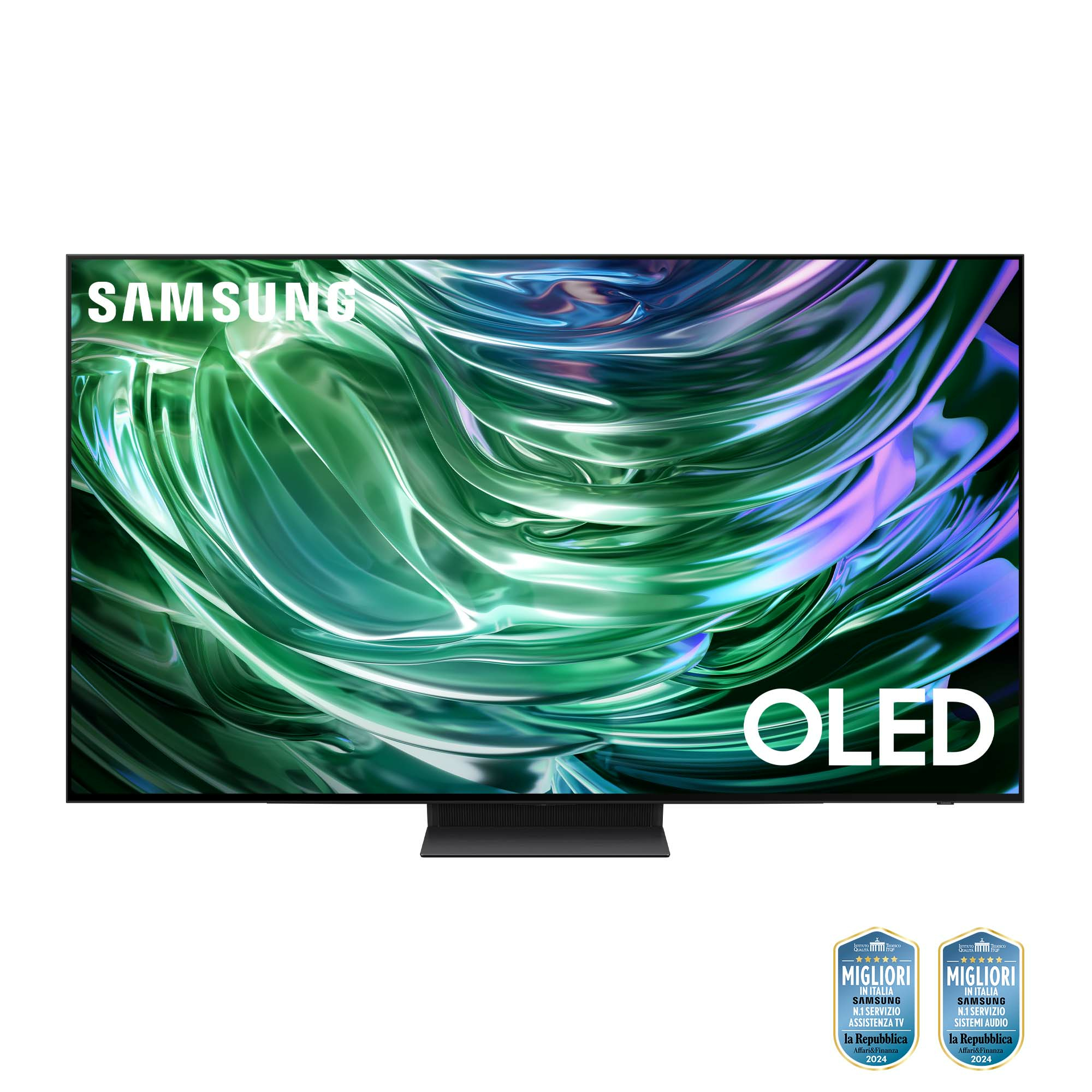 Samsung TV OLED 4K 77” QE77S90DAEXZT Smart TV Wi-Fi Graphite Black 2024, Processore NQ4 AI GEN2, Self-illuminating pixels, Laser Slim Design, Dolby Atmos