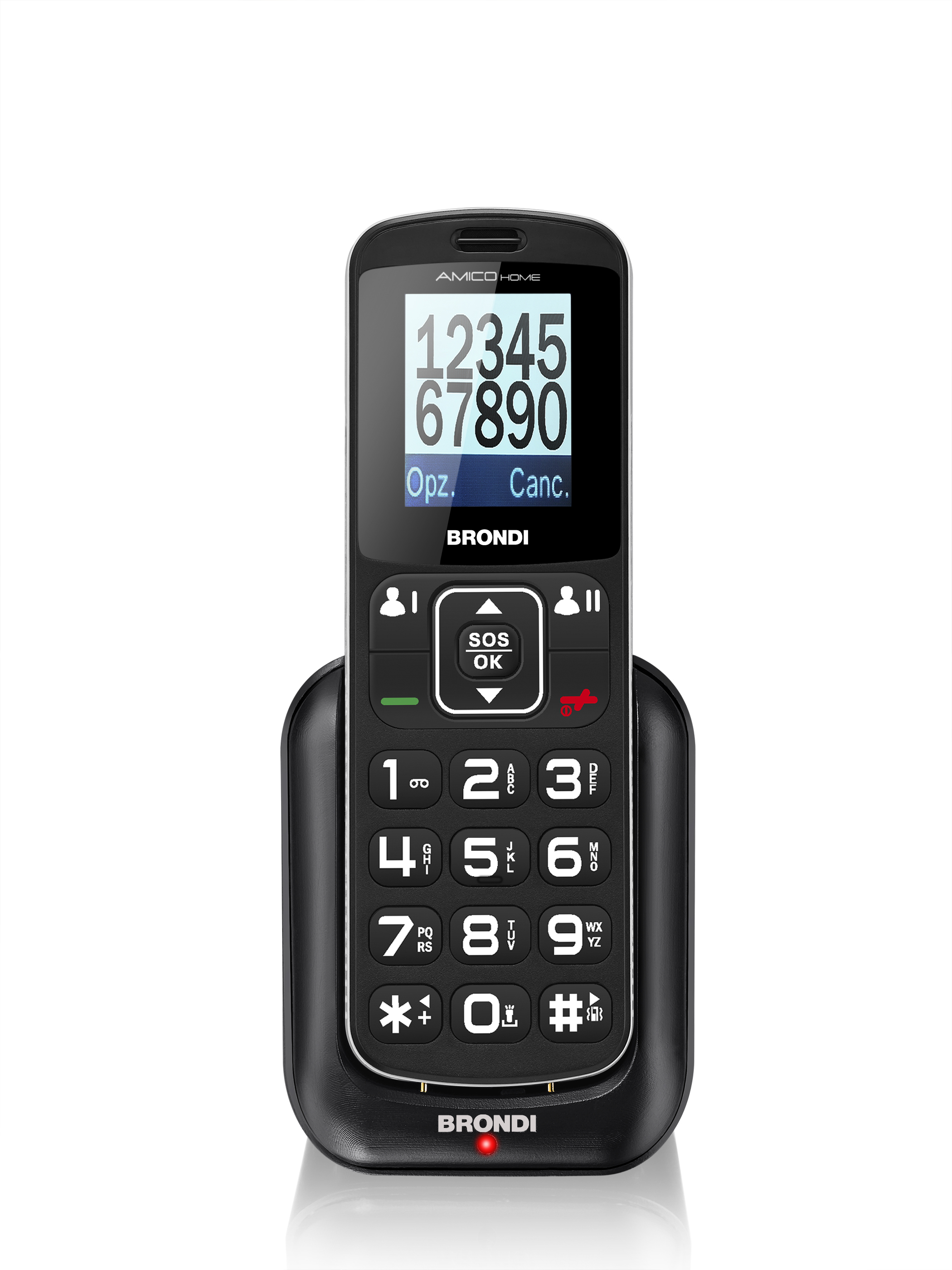 Brondi Amico Home 4,5 cm (1.77") 90 g Nero Telefono di livello base