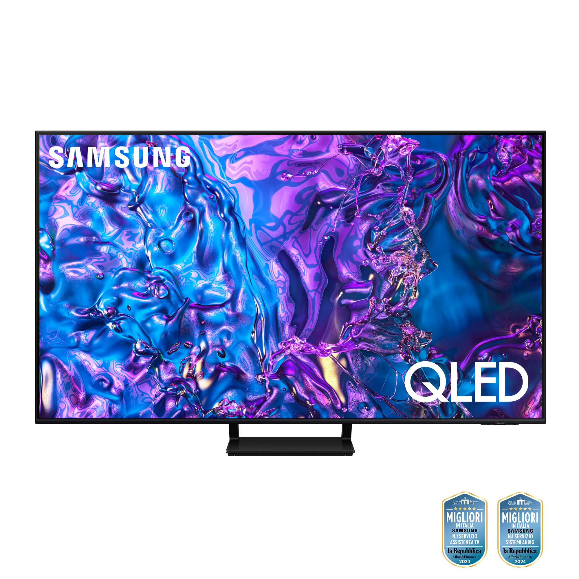 Samsung Q70D TV QLED 4K 55” QE55Q70DATXZT Smart TV Wi-Fi Black 2024, Quantum Processor 4K, 4K AI Upscaling, AirSlim Design, OTS Lite