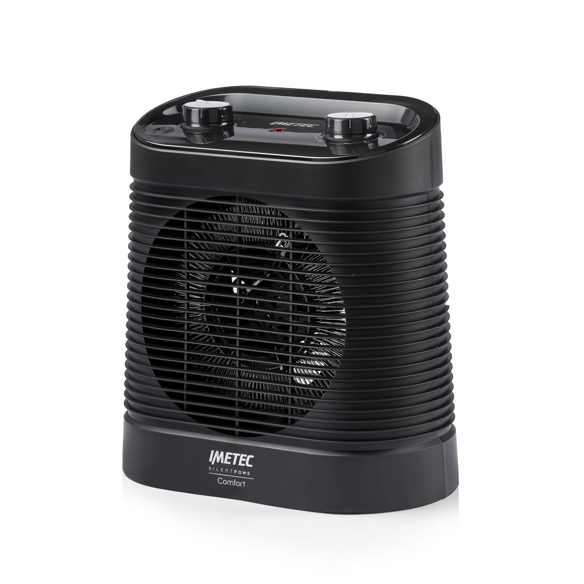 Imetec Silent Power Comfort, termoventilatore silenzioso e compatto, stufetta elettrica, 2100 w, 4 funzioni, termostato ambiente e di sicurezza, funzione antigelo, maniglia