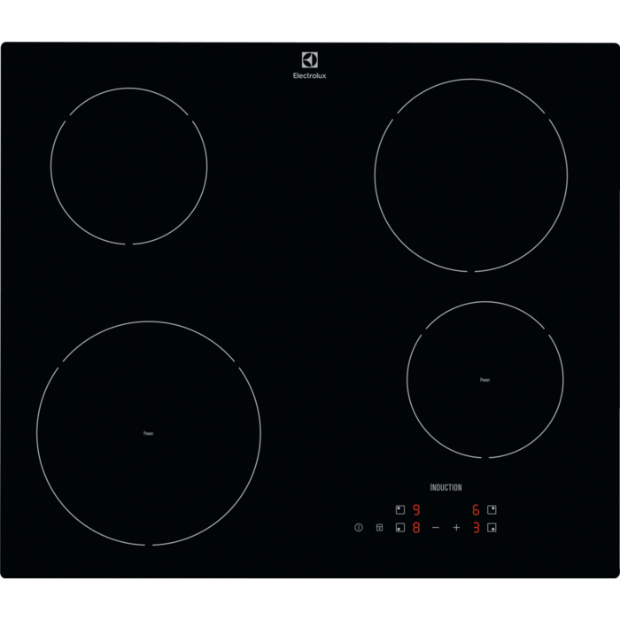 Electrolux EIR60420CK Nero Da incasso 59 cm Piano cottura a induzione 4 Fornello(i)