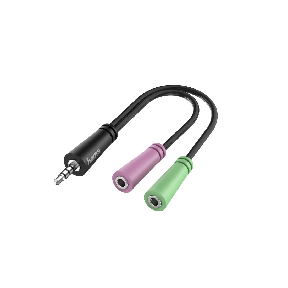 Hama Adattatore Jack 3,5 mm 4 poli M/ 2x Jack 3,5 mm F, per cuffie con microfono