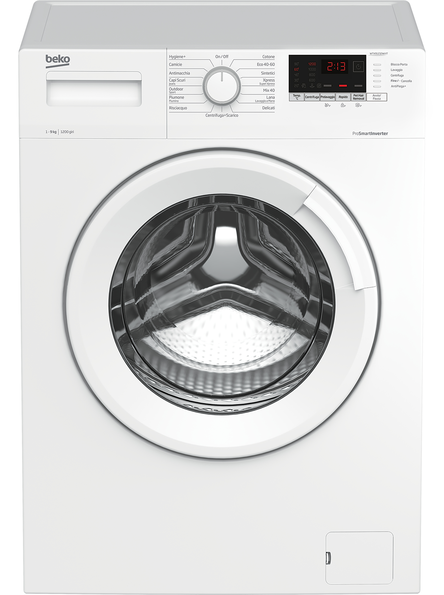 Beko WTX91232WI/IT lavatrice Caricamento frontale 9 kg 1200 Giri/min Bianco