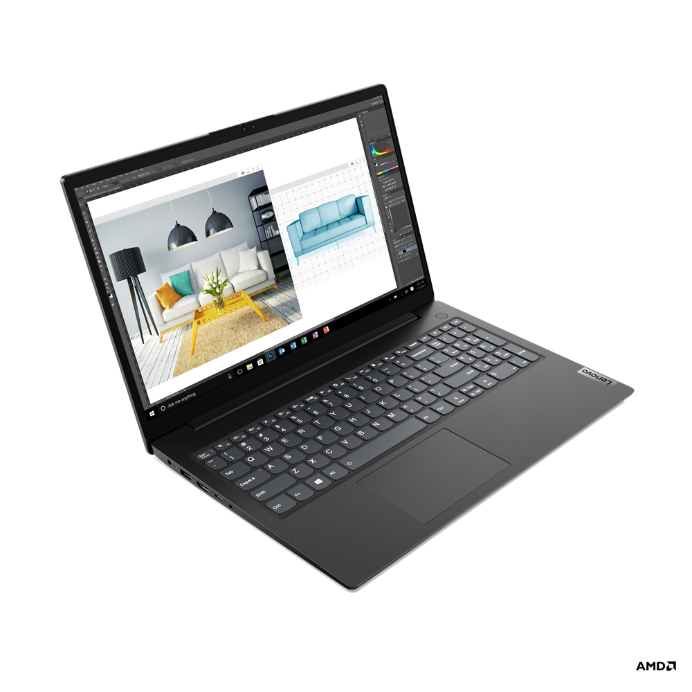 Lenovo V V15 AMD Ryzen™ 3 5300U Computer portatile 39,6 cm (15.6") Full HD 8 GB DDR4-SDRAM 256 GB SSD Wi-Fi 5 (802.11ac) Windows 11 Pro Nero