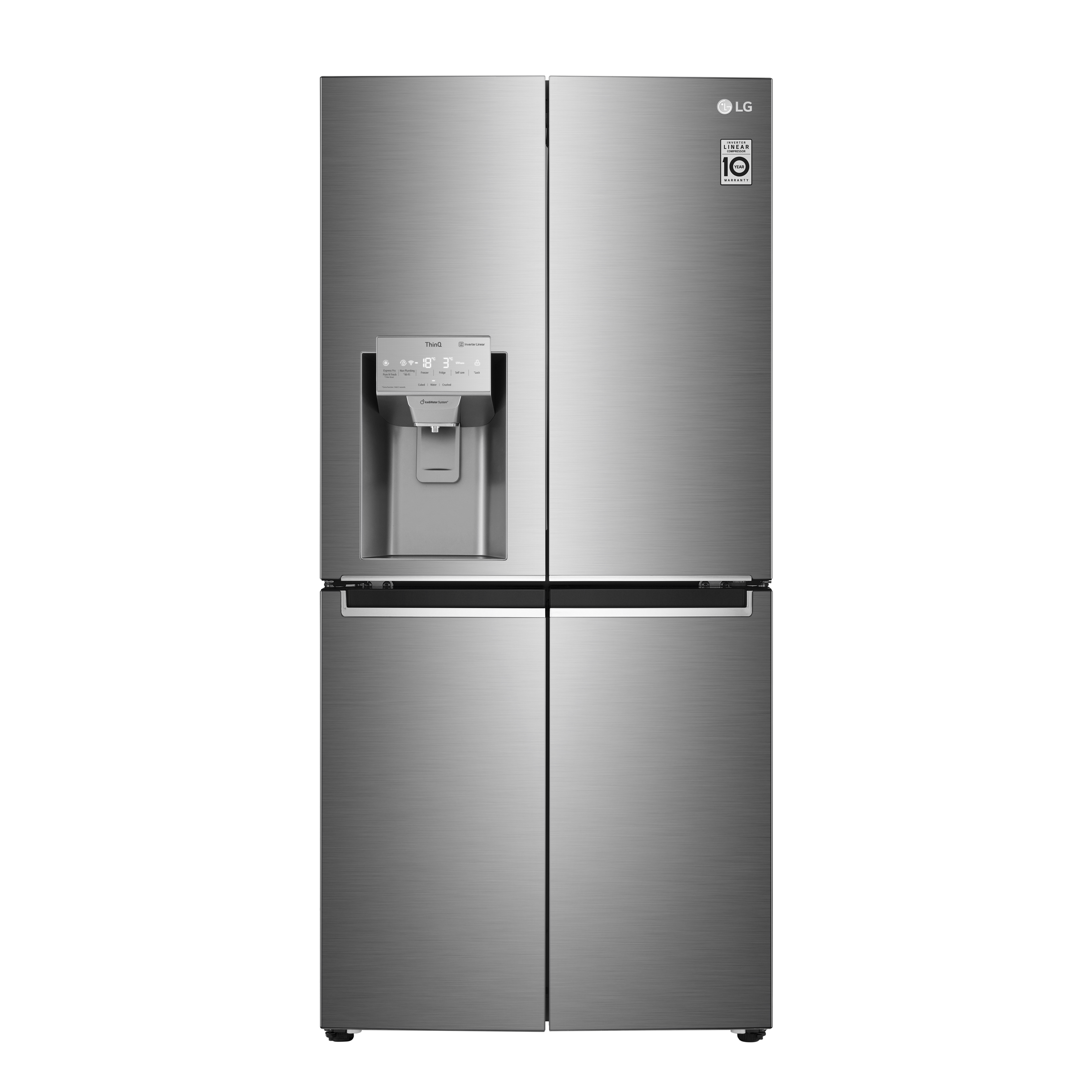 LG GML844PZAE Frigorifero Multidoor Slim, Classe E 506L, Wi-Fi, Drink dispenser, UVnano, Door Cooling, Inox