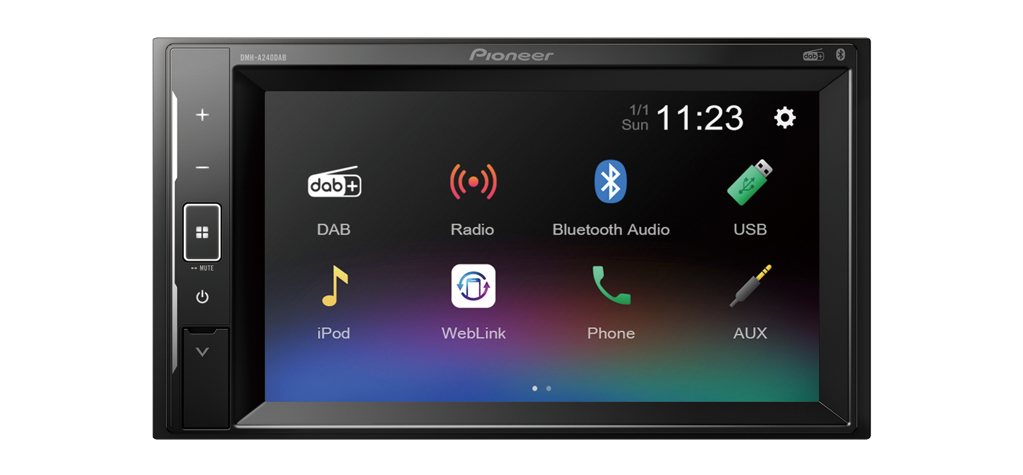 Pioneer DMH-A240DAB Nero 200 W Bluetooth