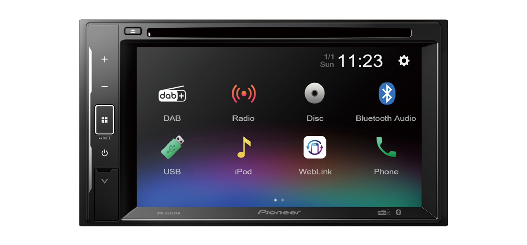 Pioneer AVH-A240DAB Nero 200 W Bluetooth