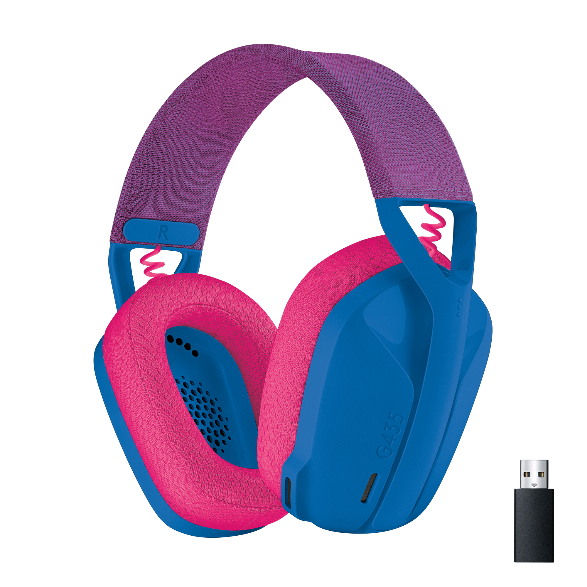 Logitech G G435 LIGHTSPEED Cuffie Gaming Wireless Bluetooth - Cuffie Over Ear Leggere, Microfoni Integrati, Batteria da 18 Ore, Compatibile con Dolby Atmos, PC, PS4, PS5, Smartphone. Blu