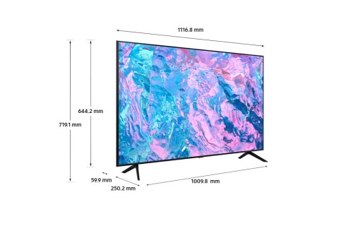 Samsung Series 7 TV UE50CU7170UXZT Crystal UHD 4K, Smart TV 50" Processore Crystal 4K, OTS Lite, Black 2023