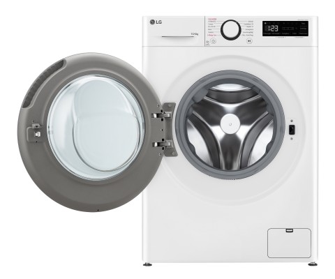 LG D4R5010TSWS Lavasciuga 10/6kg AI DD, Serie R5 Classe D, 1400 giri, TurboWash 360, Vapore, Eco Hybrid, Bianca