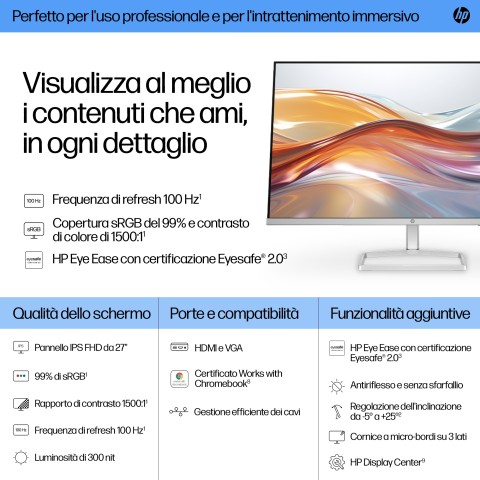 HP Monitor Serie 5 27" FHD – 527sf