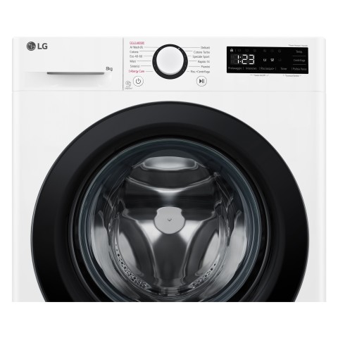 LG F2R3S08NSWB Lavatrice 8kg AI DD, Classe A-10%, 1200 giri, Vapore, AI Wash