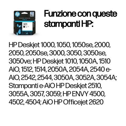 HP Cartuccia originale inchiostro nero 301