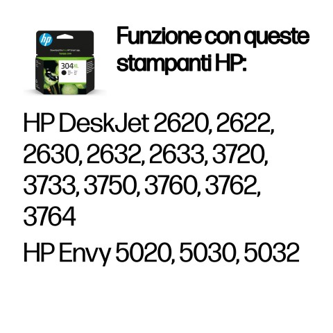 HP Cartuccia inchiostro originale nero 304XL