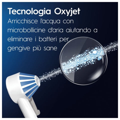 Oral-B Idropulsore Health Center Avanzato con 2 Beccucci Oxyjet, 2 Beccucci Con Getto D’acqua. 1 Idropulsore