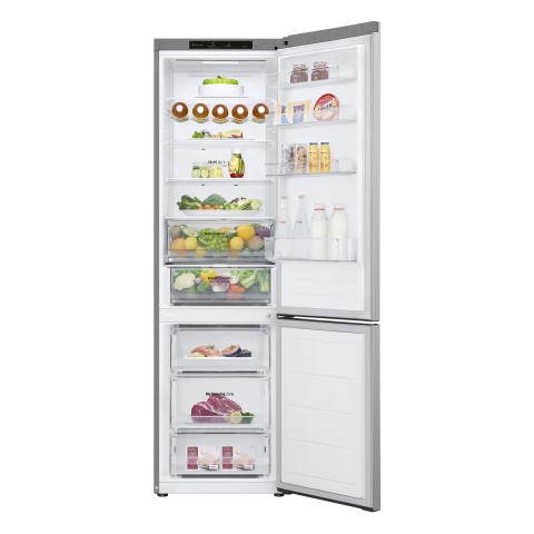 LG GBV3200DPY Frigorifero combinato, Classe D, 387L, Fresh Converter, Porte piatte,Argento