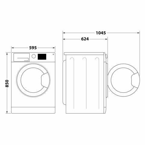 Hotpoint Lavatrice a libera installazione NBT 1146 WSA IT