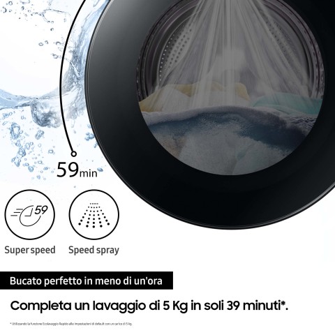 Samsung WW11BB744DGB lavatrice Caricamento frontale 11 kg 1400 Giri/min Nero