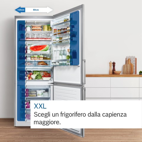 Bosch KGN493LDC frigorifero con congelatore Libera installazione 438 L D Acciaio inox