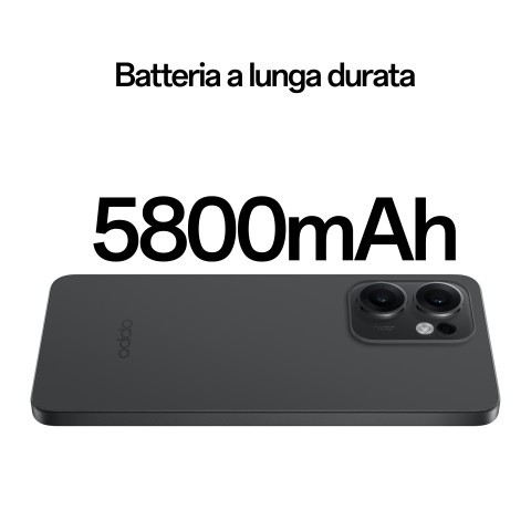 OPPO Reno13 F 5G AI Smartphone, Tripla fotocamera 50+8+2MP, Selfie 32MP, Display 6.67” 120HZ AMOLED FHD+, 5800mAh, RAM 8GB(Esp4GB/6GB/8GB)+ROM 256GB, [Versione Italia], Graphite Grey