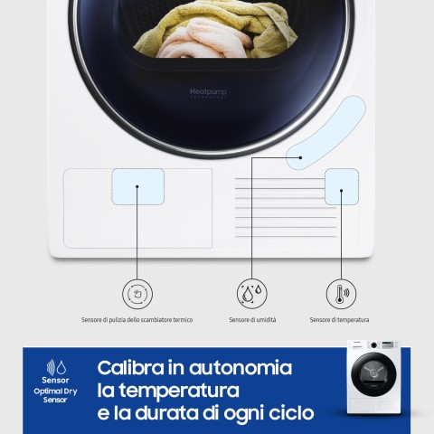 Samsung DV80CGC2B0AH asciugatrice Libera installazione Caricamento frontale 8 kg A+++ Bianco